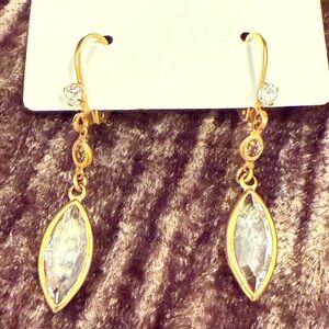 Liz Palacios Gold and Silver Crystal Drop Earrings